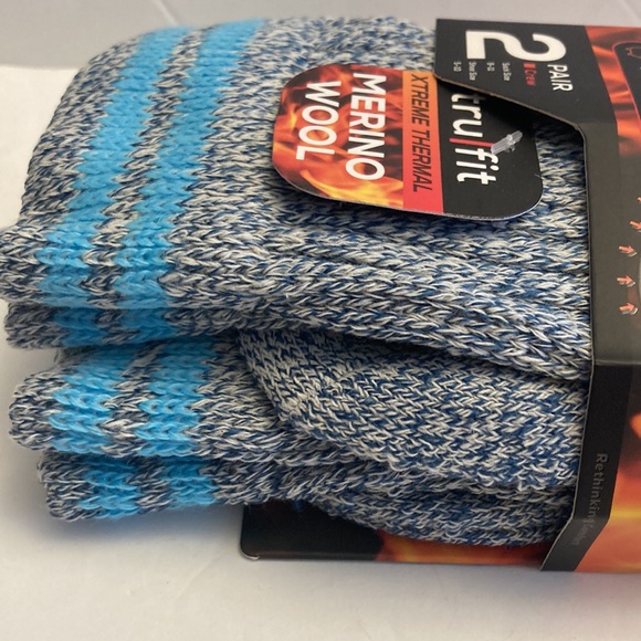 Merino Wool Blend Socks Xtreme Thermal Warm Cold Weather Boot Socks Blue - Picture 15 of 16